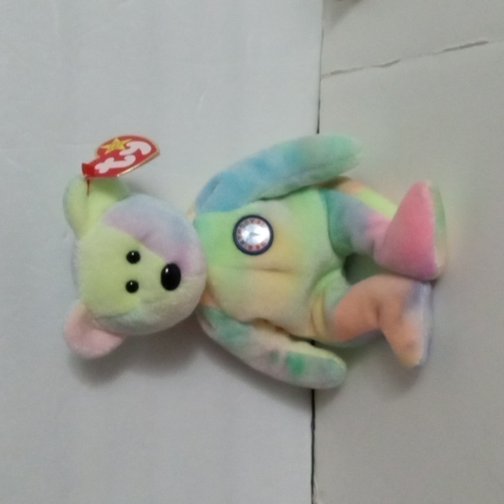Ty Beanie Original Baby "BB Birthday "  Tie Dye 1999